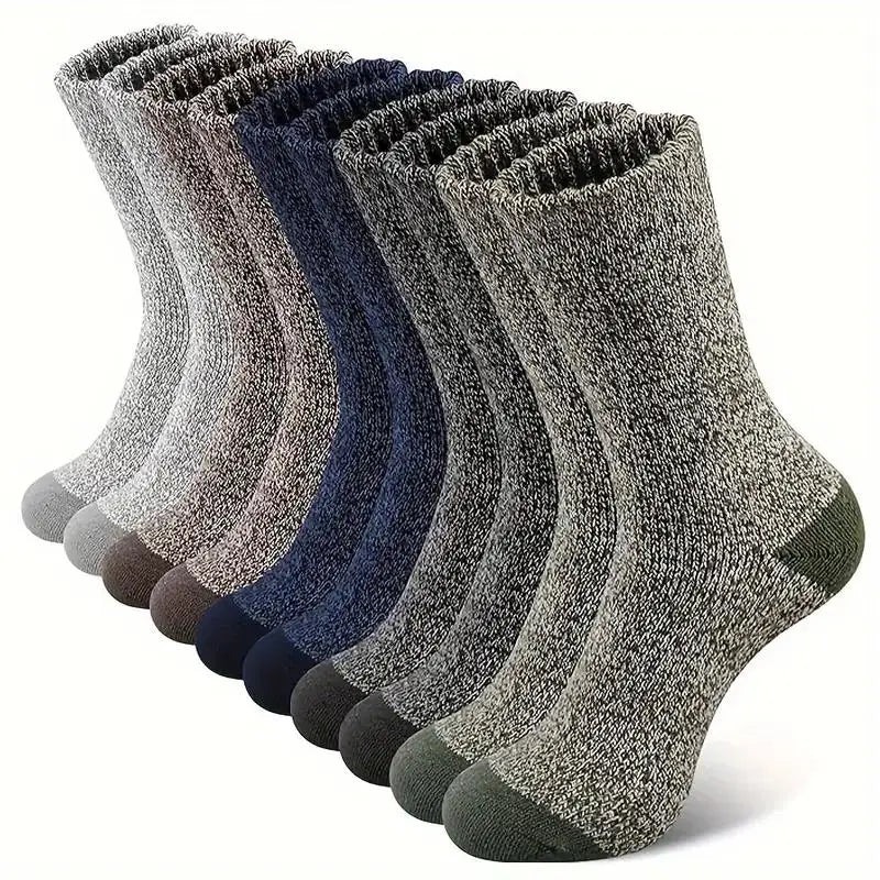Unisex extra thick Merino wool socks, warm & insulating for cold weather. Breathable thermal comfort.
