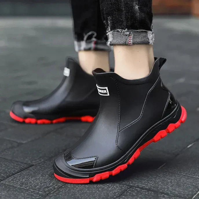 Men's waterproof outdoor ankle boots, perfect for winter hikes & all-weather wear.