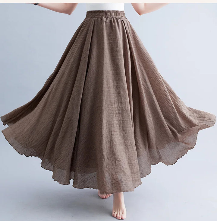 Versatile women's long skirt, airy & elegant for summer fashion.