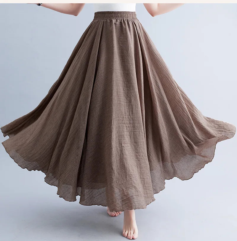 Women's elegant maxi skirt, airy & flowing for summer style.