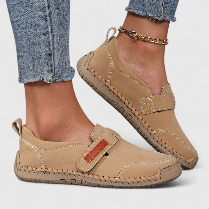 Women's comfortable slip-on shoes with orthopedic arch support, great for everyday walking.