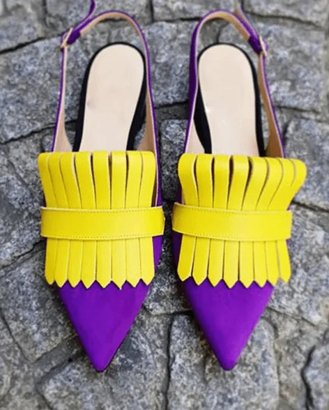 Women's elegant dress pumps with an open back & chic pointed toe, ideal for special occasions.