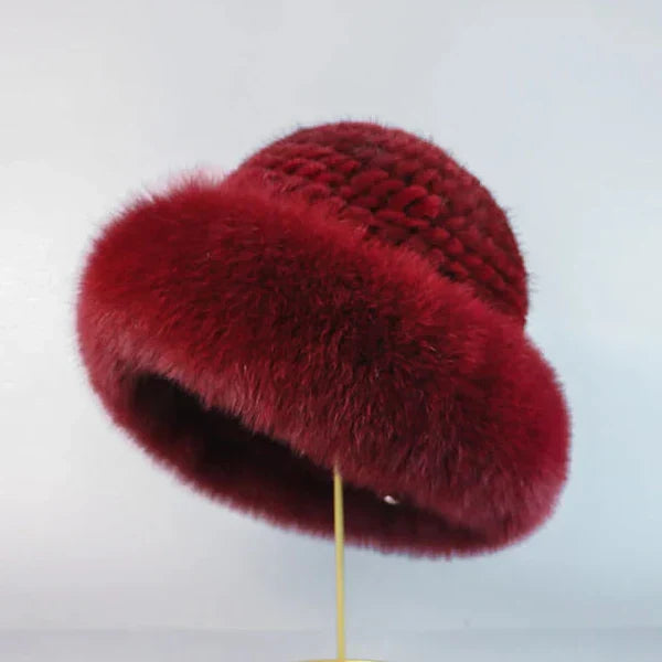 High-quality real mink fur winter hat for women. Provides luxurious warmth & elegant style.