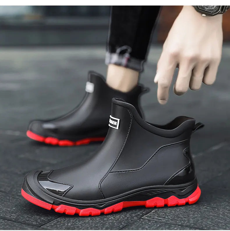Stylish & practical men's waterproof ankle boots. Essential footwear for outdoor activities.