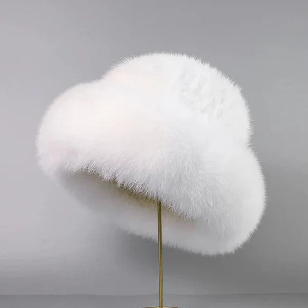 Soft & warm real mink fur hat. Elegant women's winter accessory for luxurious comfort in cold weather.
