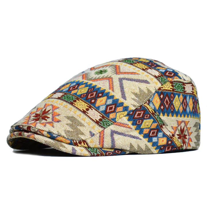 Colorful Aztec print unisex baseball cap, showcasing intricate vintage patterns. Adjustable casual hat.