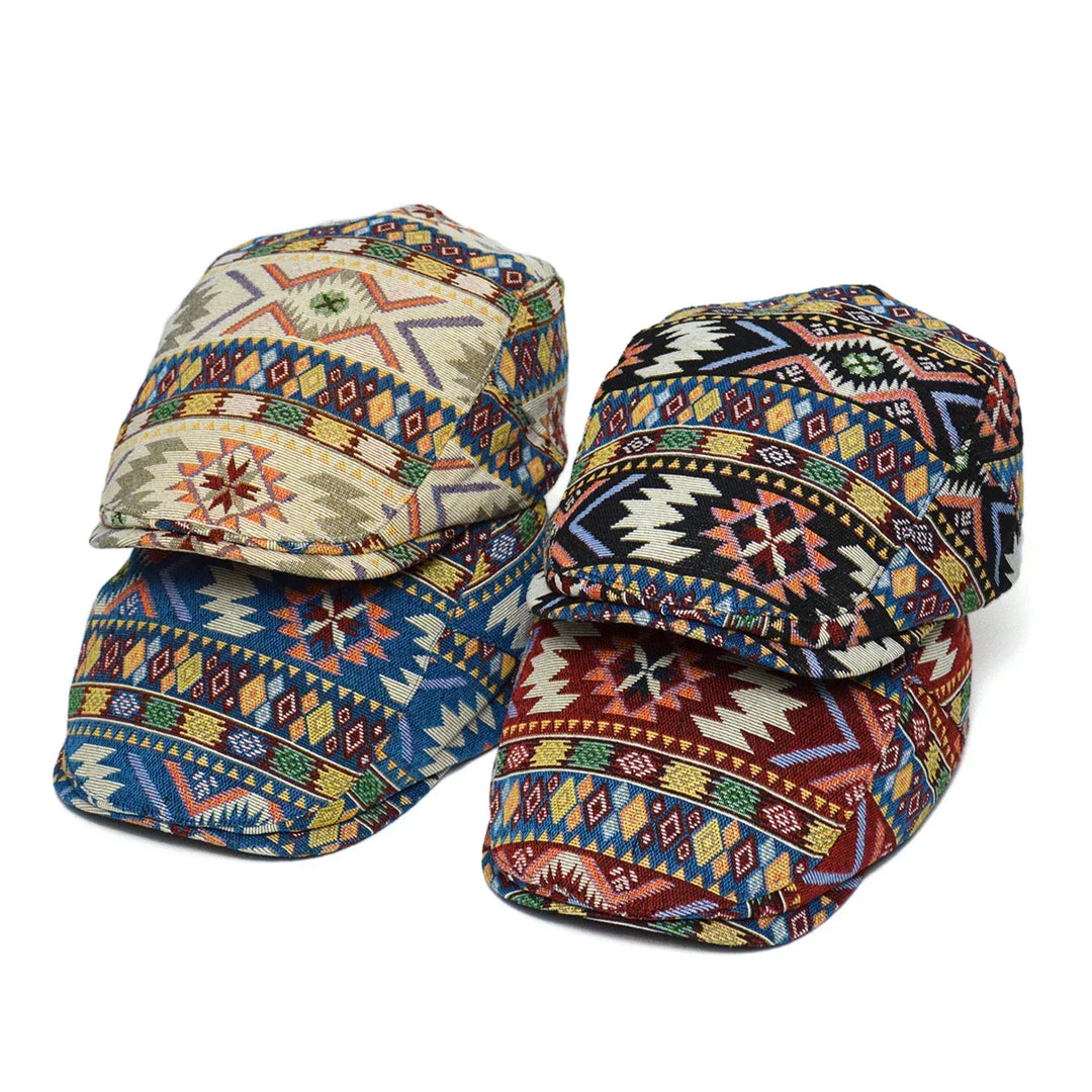 Adjustable unisex baseball cap with a bold, colorful Aztec pattern. Boho style, perfect for any outfit.
