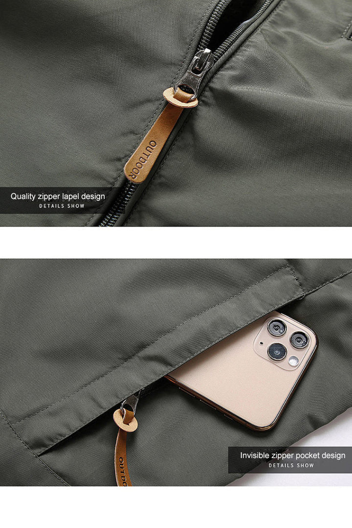 Men's lightweight hooded outerwear, a practical and stylish casual jacket for daily versatile use.