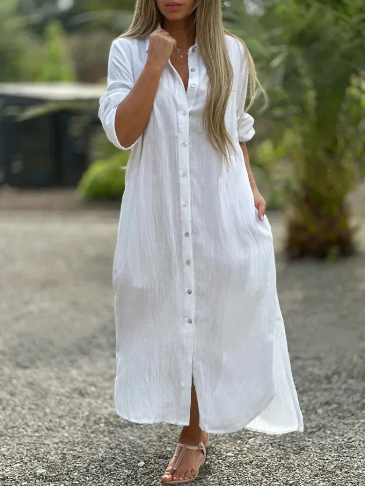 Comfortable & stylish women's flowy maxi dress. Ideal for summer, beach, and everyday casual wear.