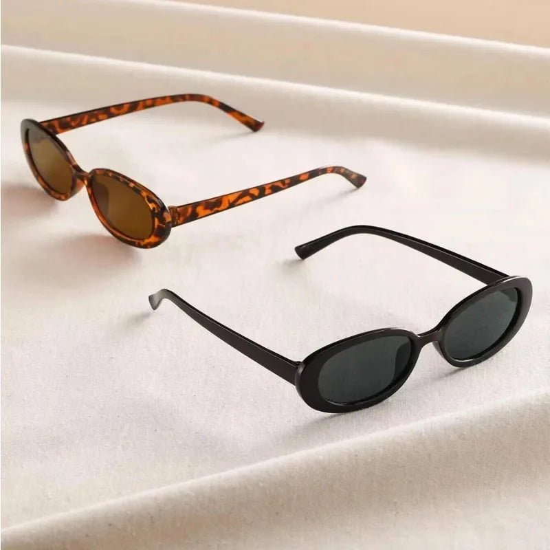 Brown women's vintage retro sunglasses, perfect for a chic look & UV eye protection.