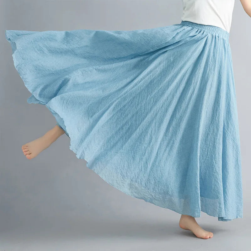 Comfortable long skirt for women, versatile everyday fashion.
