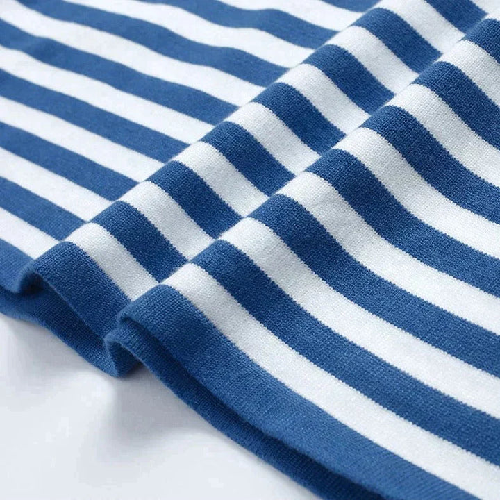 Elegant women's striped short sleeve t-shirt, featuring a chic design & comfortable wear.