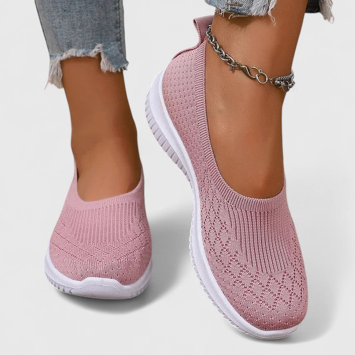 Casual lightweight women's orthopaedic slip-on shoes, ideal for comfortable walking & arch support.