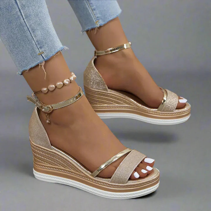 Comfortable women's orthopedic sandals, offering arch support & foot comfort for casual or elegant daily wear.