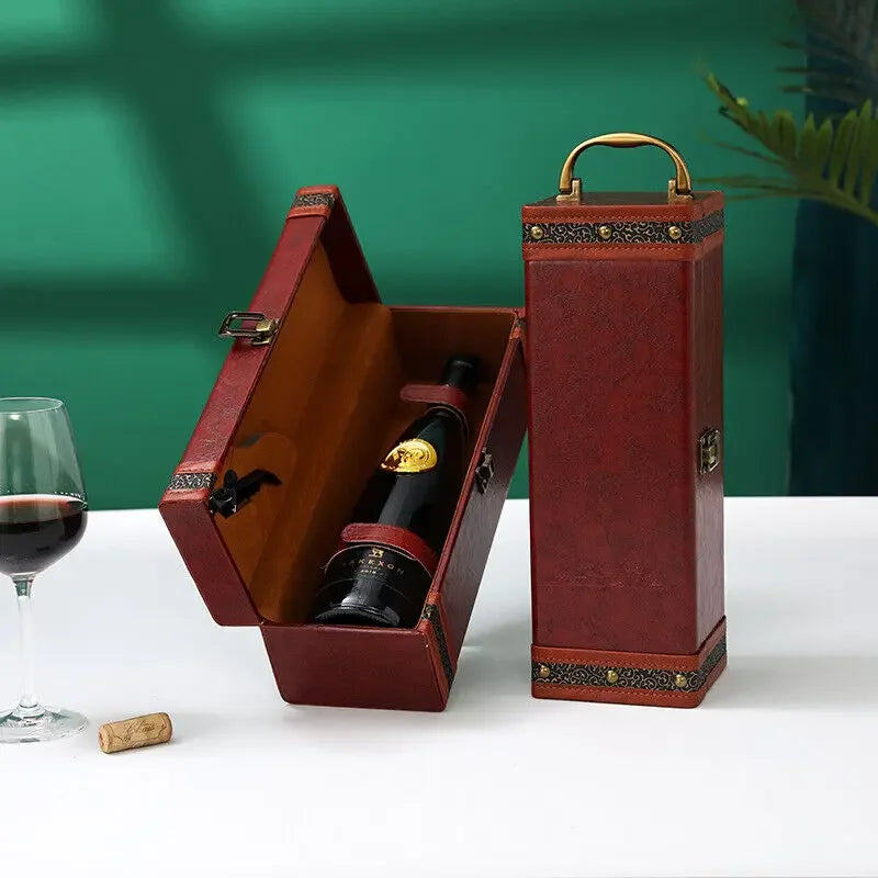 Luxury wine presentation case with a sophisticated design for any special occasion.