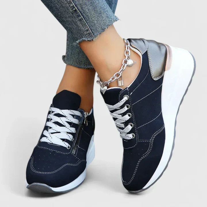 Women's orthopaedic sneakers with arch support for all-day comfort, ideal for walking and foot pain relief.