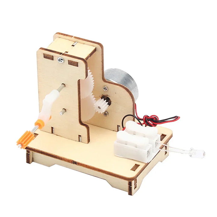 DIY experience: assembling a functional propeller-driven wooden electric toy boat for kids.