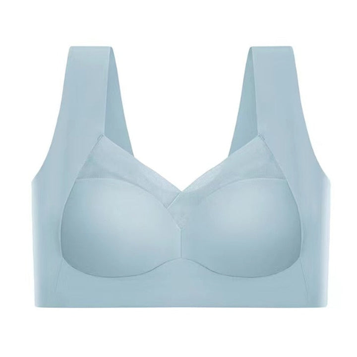 Gentle push-up women's seamless comfort bra, wireless and smooth for flattering, everyday support.