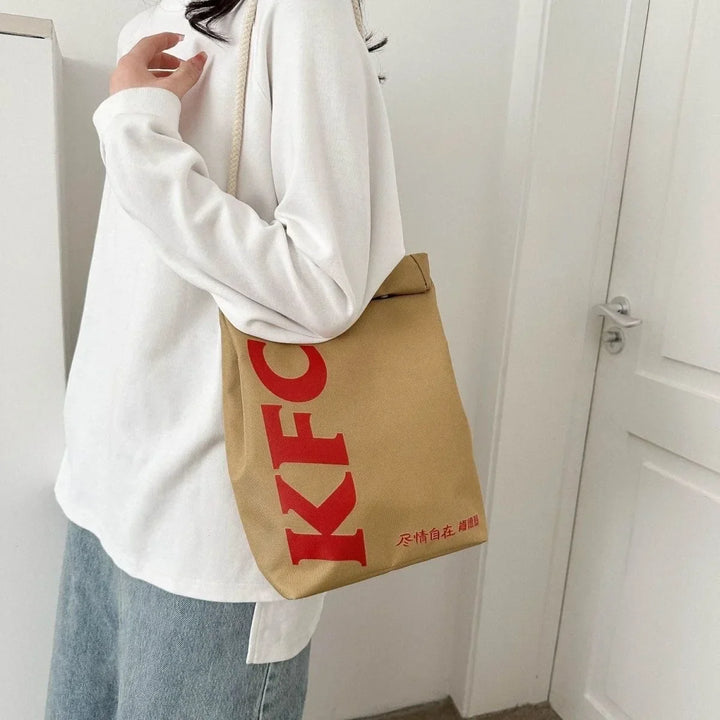 Spacious playful fast food fashion backpack, comfortable for school, travel, and daily adventures.