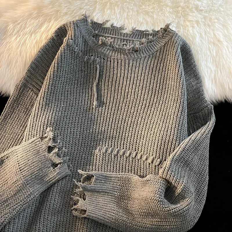 Men's stylish knitted top, a comfortable long-sleeve pullover for casual fashion, winter warmth, and modern look.