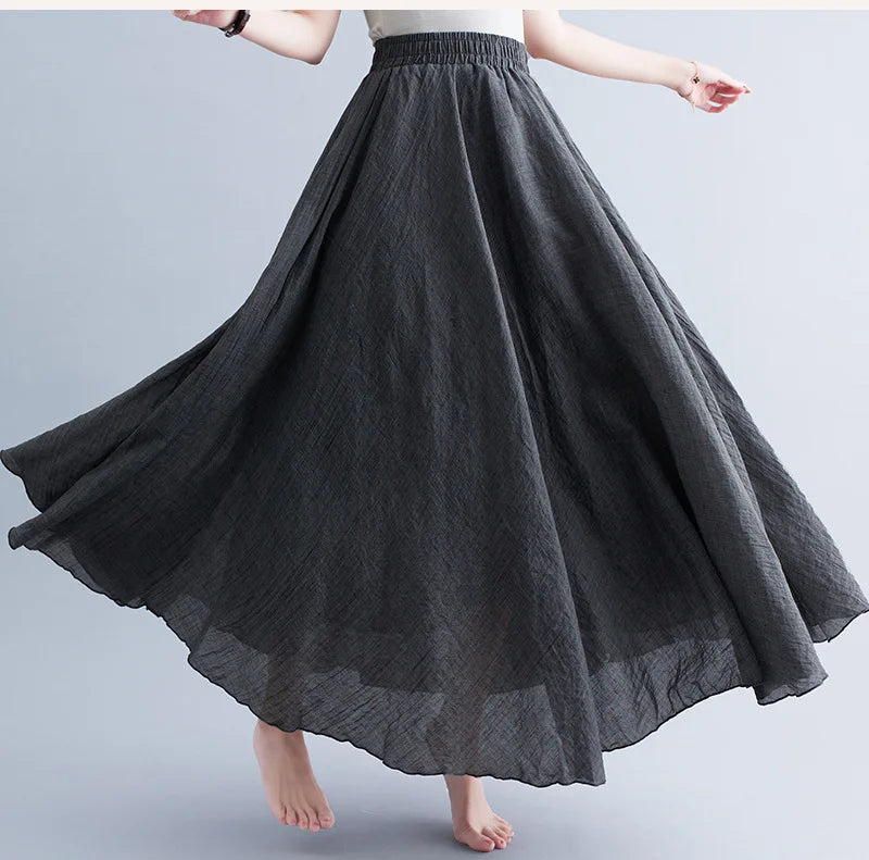 Versatile women's long skirt, airy & elegant for summer fashion.