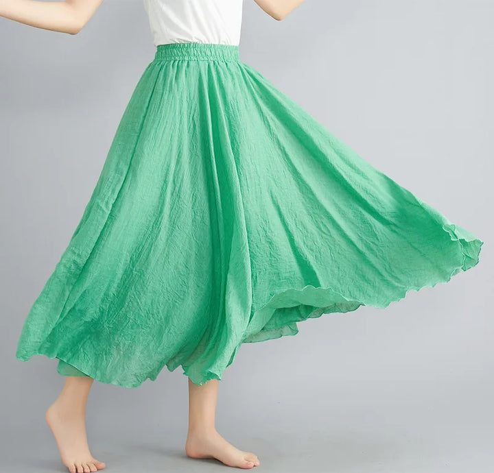Women's elegant maxi skirt, flowing & fashionable for summer style.