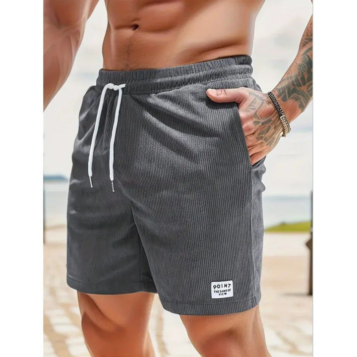 Essential men's summer drawstring shorts, designed for ultimate comfort and casual warm weather style.