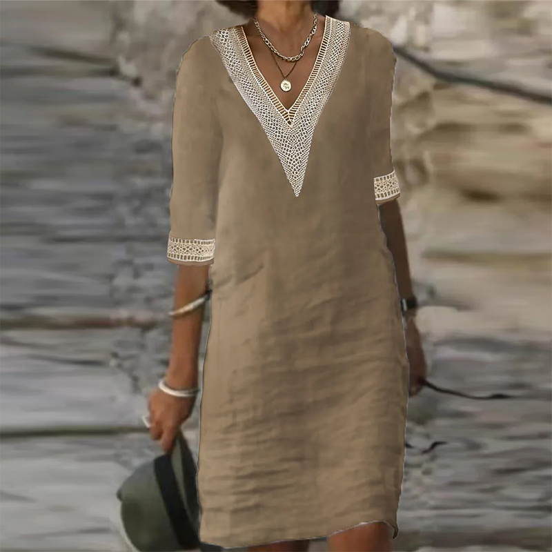 Versatile women's summer midi dress, perfect for casual daywear or elegant party nights. Comfortable & stylish.