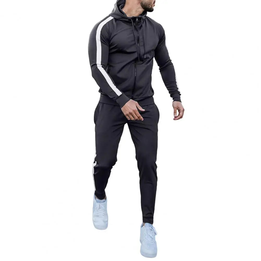 Men's comfortable tracksuit set for everyday casual wear & lounging. Sporty athletic style.