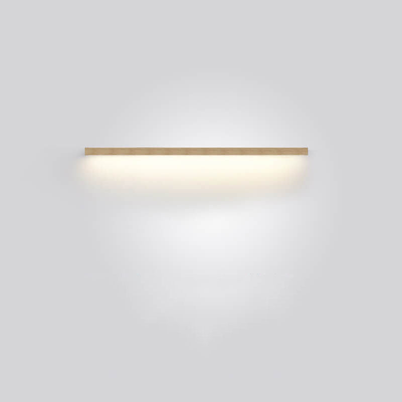 Sophisticated natural wood wall light, a perfect blend of minimalist design and functional LED ambient lighting.