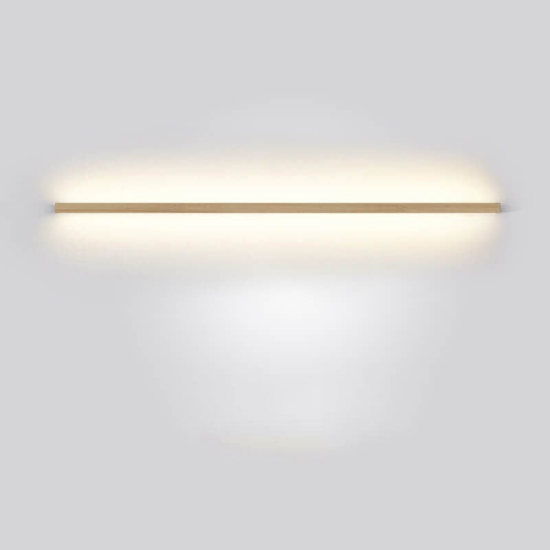 Dimmable LED wooden wall lamp, perfect for creating customizable ambient lighting in modern spaces.