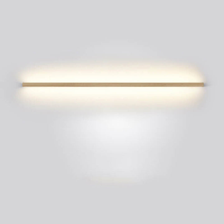 Dimmable LED wooden wall lamp, perfect for creating customizable ambient lighting in modern spaces.