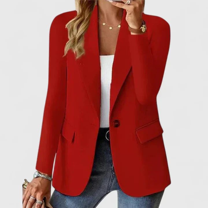 Sophisticated women's elegant blazer; a versatile, tailored jacket. Perfect for timeless work wear and business casual.