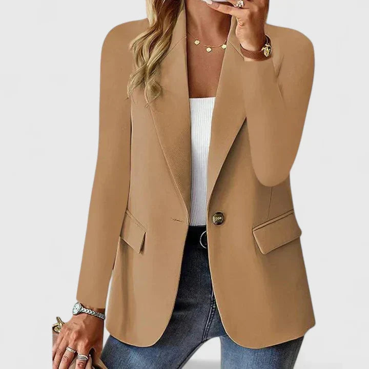 Versatile women's elegant blazer. A classic tailored jacket suitable for formal, business casual & everyday work wear.