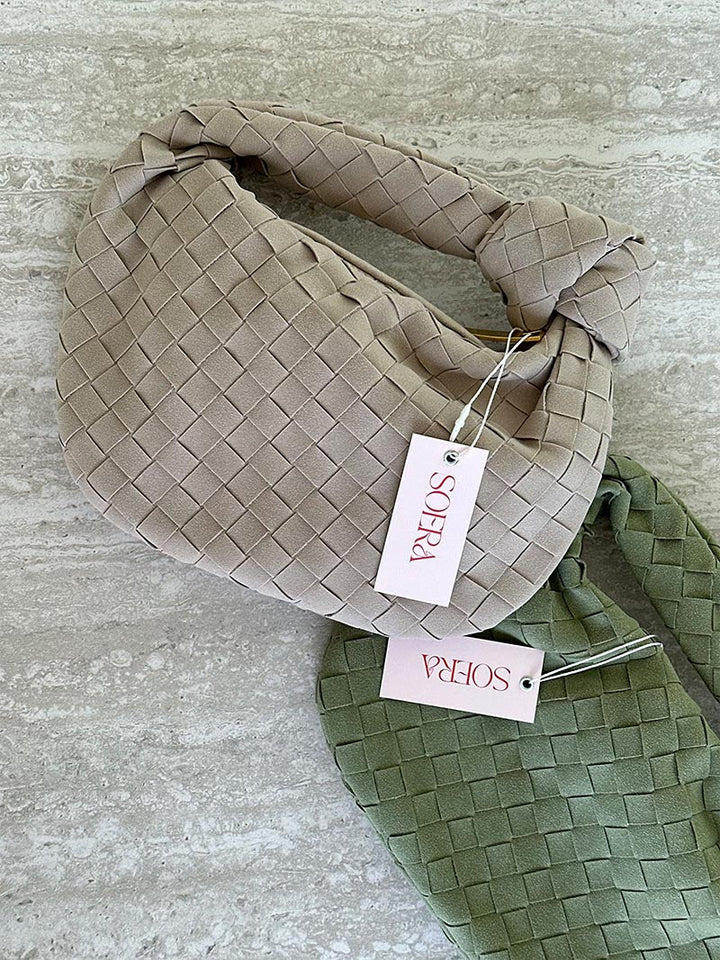 Durable braided suede mini bag, a stylish and practical choice for women.