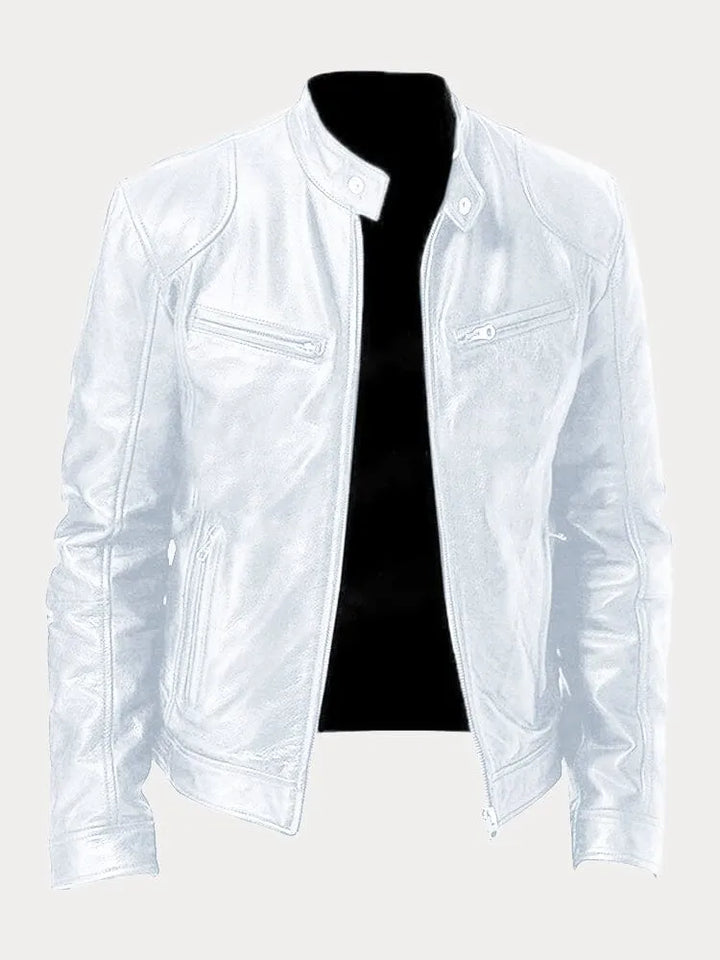 Durable men's casual jacket. Classic style, comfortable zip-up outerwear, perfect for versatile everyday wear.