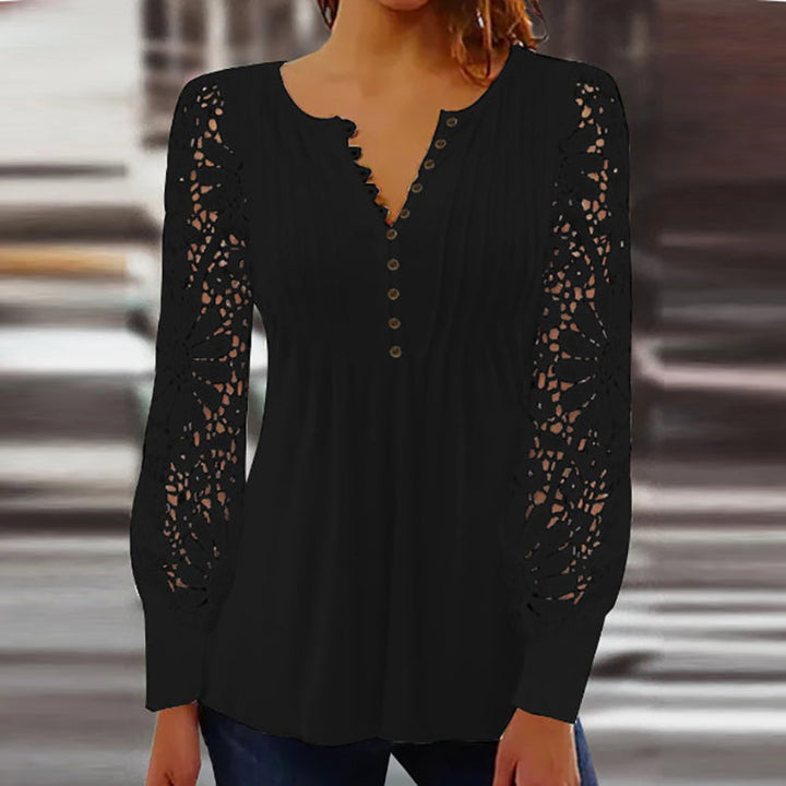 Stylish long sleeve women's blouse, a versatile elegant top suitable for fashion-forward formal and casual wear.