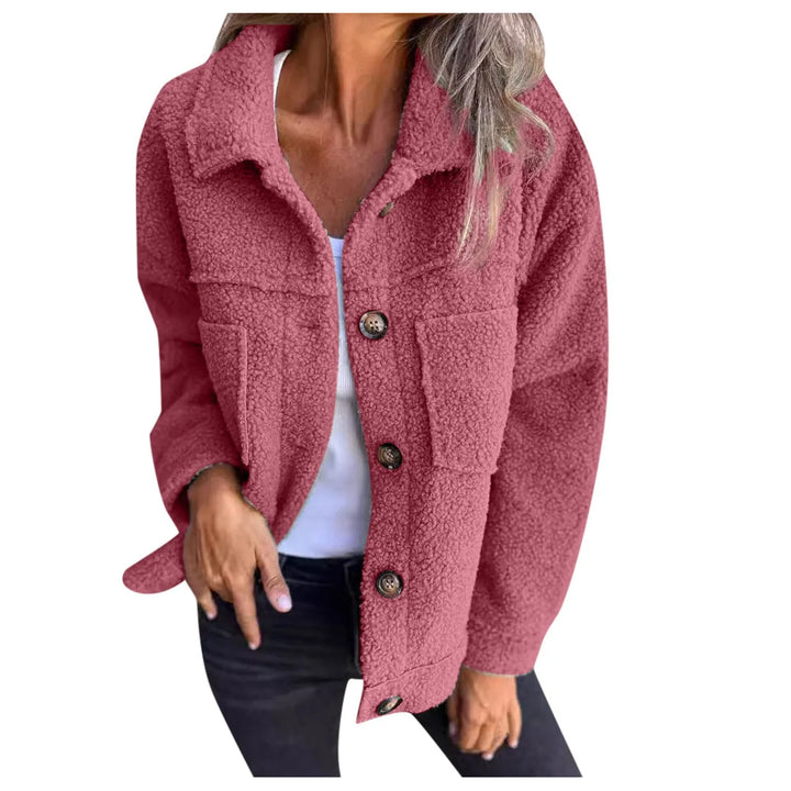 Stylish women's spring coat, short design with elegant cuffs. Lightweight and versatile fashion outerwear.