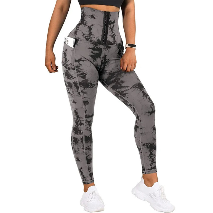Women's black high-waisted sculpting shapewear leggings offer comfortable everyday core control.