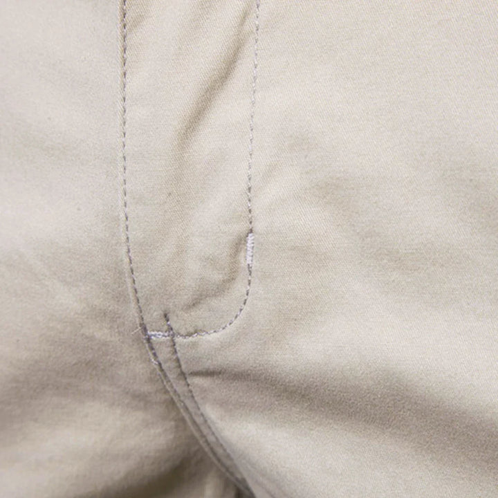 Classic men's chino shorts for summer. Smart casual appeal, comfortable for everyday versatile style.
