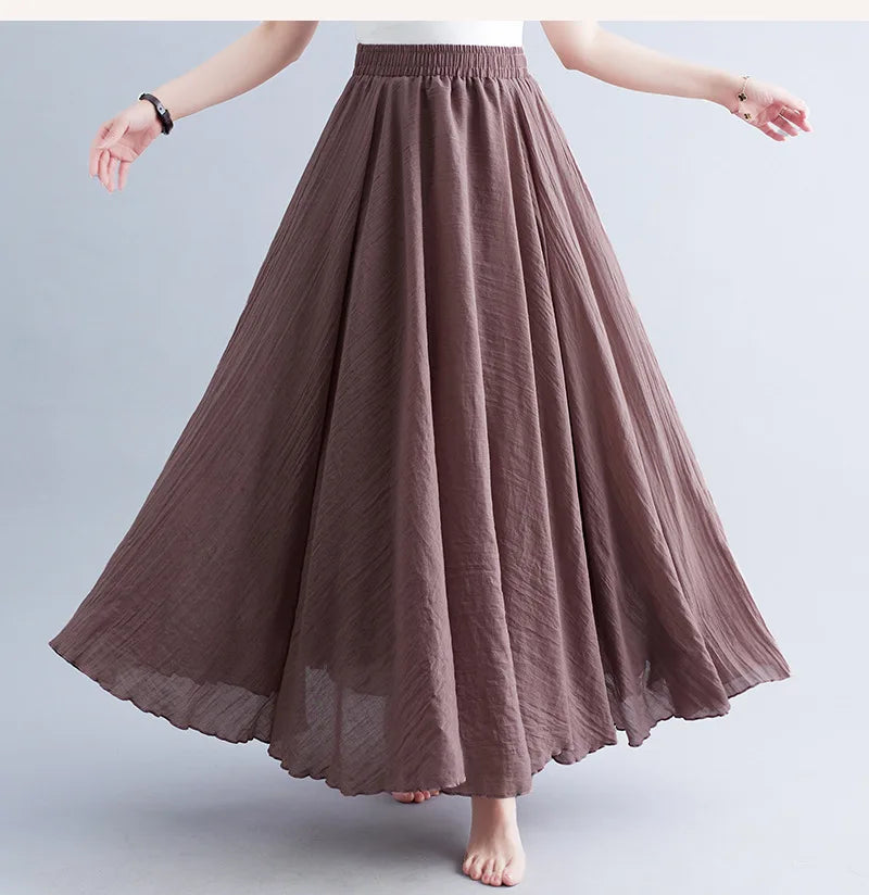 Flowing everyday maxi skirt, comfortable & stylish for women.