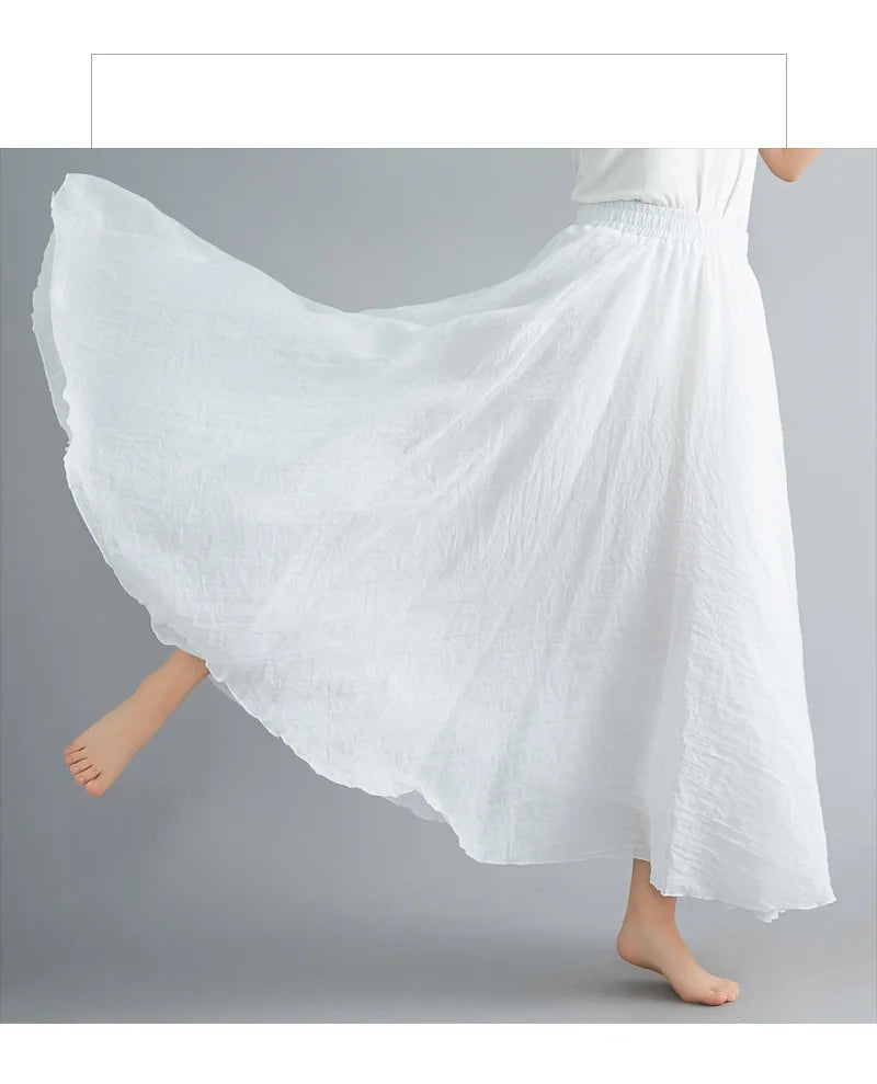 Fashionable everyday maxi skirt, comfortable & flowing for women.