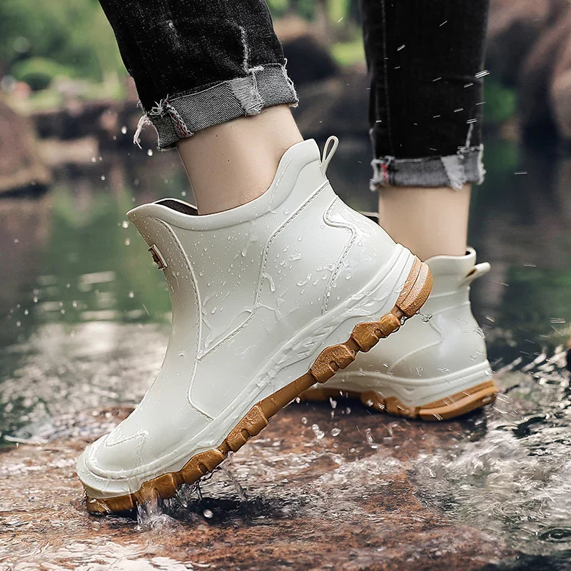 All-weather men's waterproof ankle boots. Comfortable, supportive footwear for outdoors.