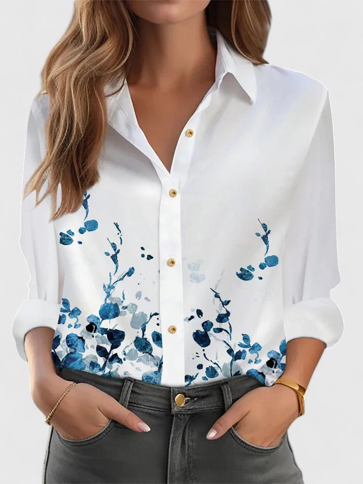 Comfortable women's long sleeve blouse in a loose fit, ideal for versatile fashion, holiday wear, or daily style.