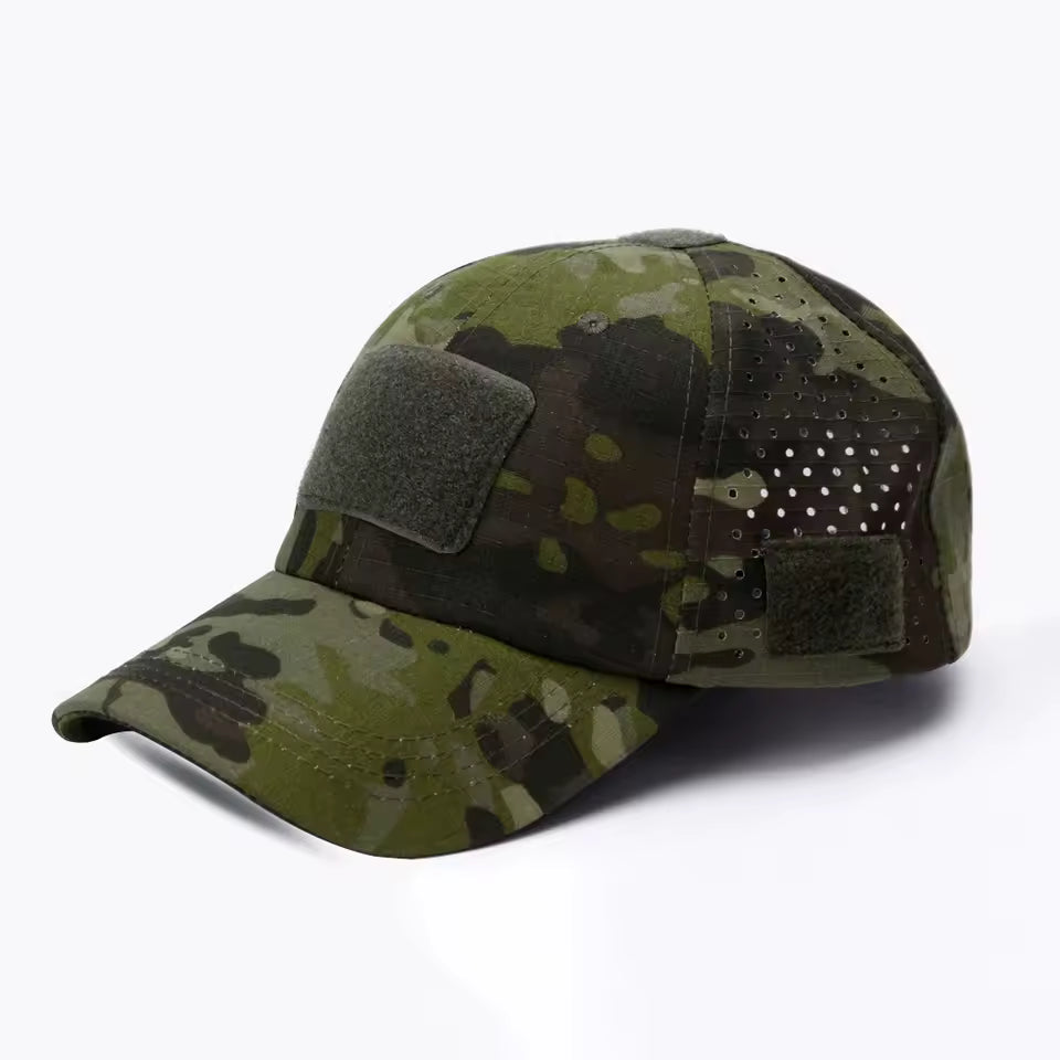 Stylish men's camouflage everyday cap. Rugged headwear for casual outings & outdoor pursuits.