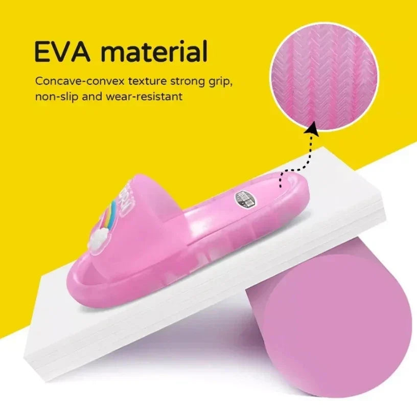 Whimsical girls' light-up unicorn slippers. Bright LED colors & soft design make these children's shoes extra fun & comfy.