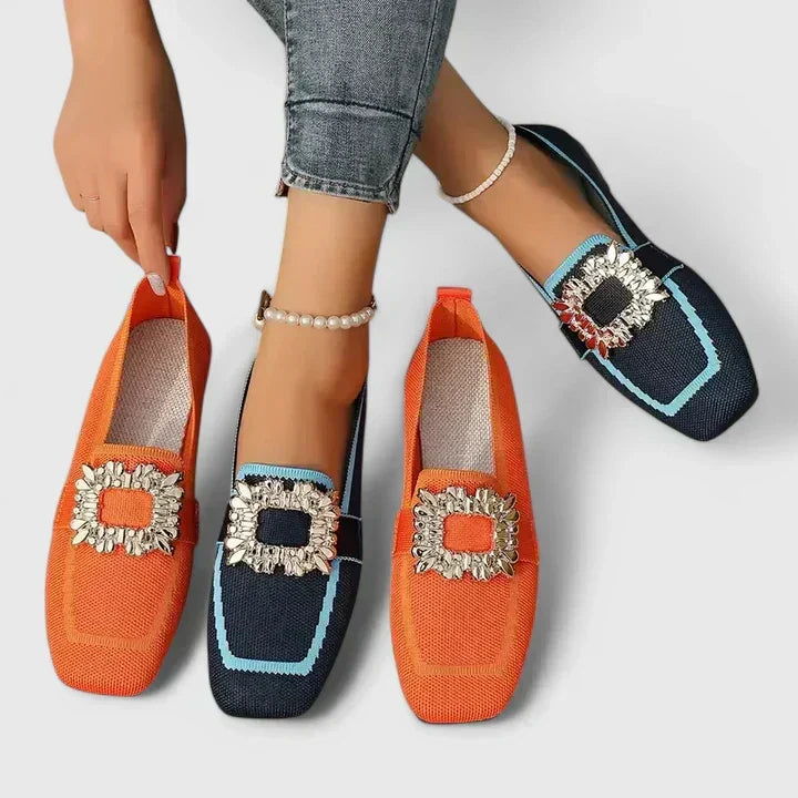 Elegant women's slip-on loafers, providing cushioned comfort & orthopaedic arch support.