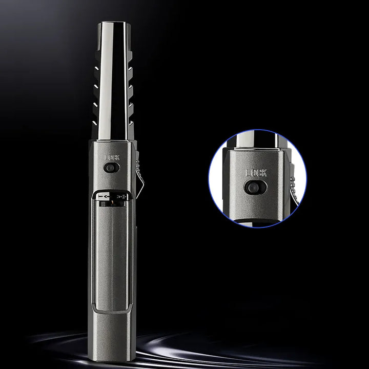 Versatile kitchen torch for culinary uses like searing & caramelizing. Powerful, refillable butane flame.