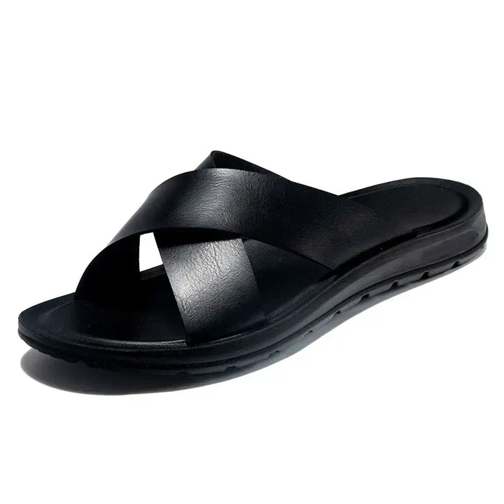 Men's premium slip-on sandals, comfortable for summer casual wear.