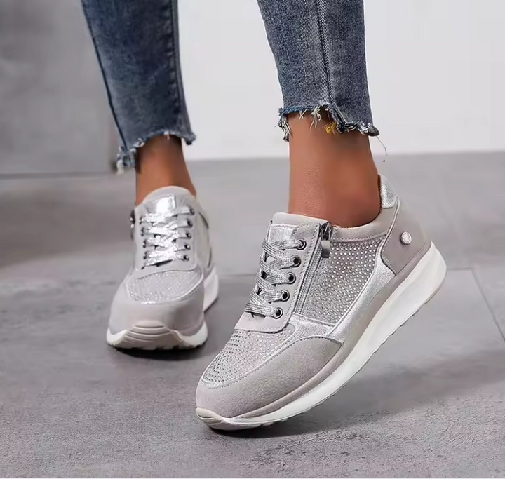 Women's walking shoes with advanced orthopedic support, ensuring comfort & slip-resistant wear.